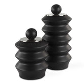 Accordion Black Wood Containers Set/2