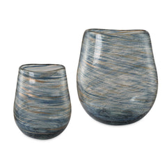 Aurora Swirl Glass Vases Set/2