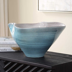 Blue Crest Ceramic Bowl