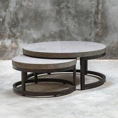 Aiyara Gray Nesting Tables Set/2