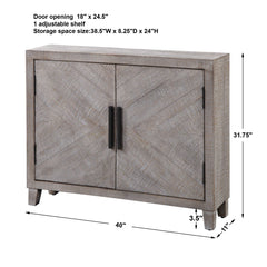 Adalind White Washed Accent Cabinet