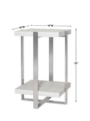 Arnaut White Accent Table