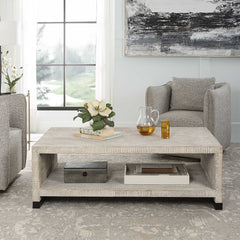 Bosk White Washed Coffee Table