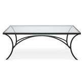 Alayna Black Metal & Glass Coffee Table