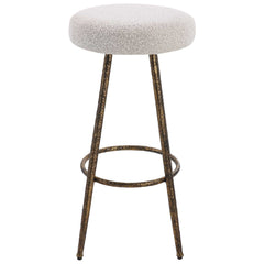 Braven White Fabric Counter Stool