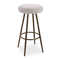 Braven White Fabric Counter Stool