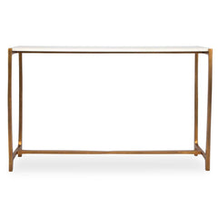 Affinity White Marble Console Table