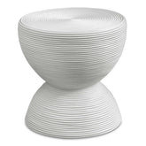 Bongo White Rattan Side Table