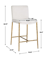 Ascend White Counter Stool