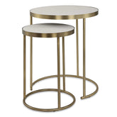 Aragon White Nesting Tables Set/2