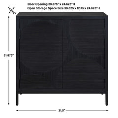Beswick Black 2 Door Cabinet