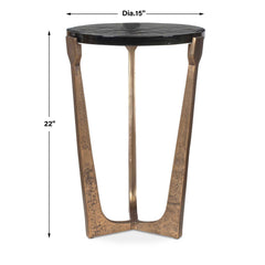 Bohdi Outdoor Brass Accent Table