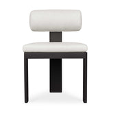 Bolster Back White Outdoor Dining Chair