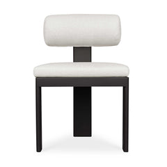 Bolster Back White Outdoor Dining Chair