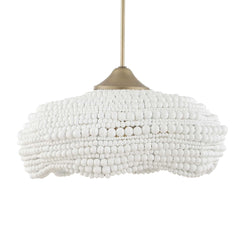 Biddeford 5 Light White Beaded Pendant