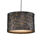 Alita Aged Black Drum Pendant