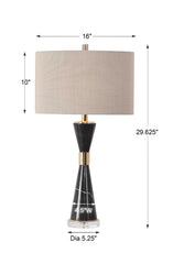 Alastair Black Marble Table Lamp