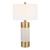 Adelia Ivory & Brass Table Lamp
