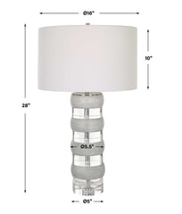 Band Together Crystal & Wood Table Lamp