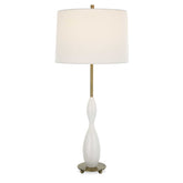 Annora Glossy White Table Lamp
