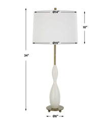Annora Glossy White Table Lamp