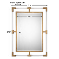 Balkan Modern Gold Wall Mirror