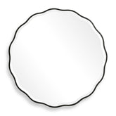 Aneta Black Round Mirror