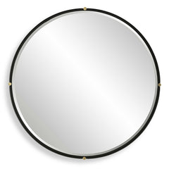 Bonded Round Black Mirror