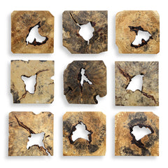 Bahati Wood Wall Decor In Natural Set/9