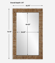 Ayanna Gray Washed Wood Mirror
