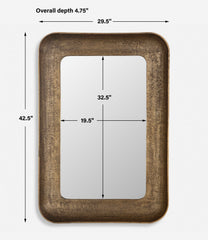Alvaro Antique Brass Mirror