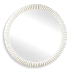 Akiko White Round Mirror
