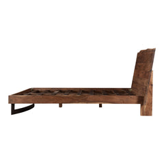 Bent Queen Size Bed Brown