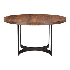 Bent Round Dining Table 54In Brown