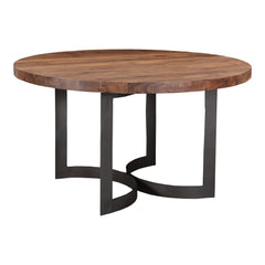 Bent Round Dining Table 54In Brown