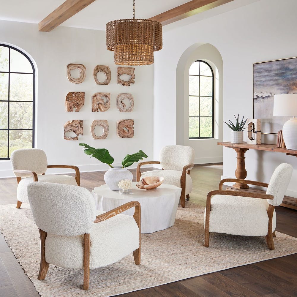 Bahati Wood Wall Decor in Whitewashed Set/9