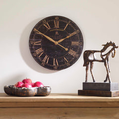 Bond Street 18" Black Wall Clock