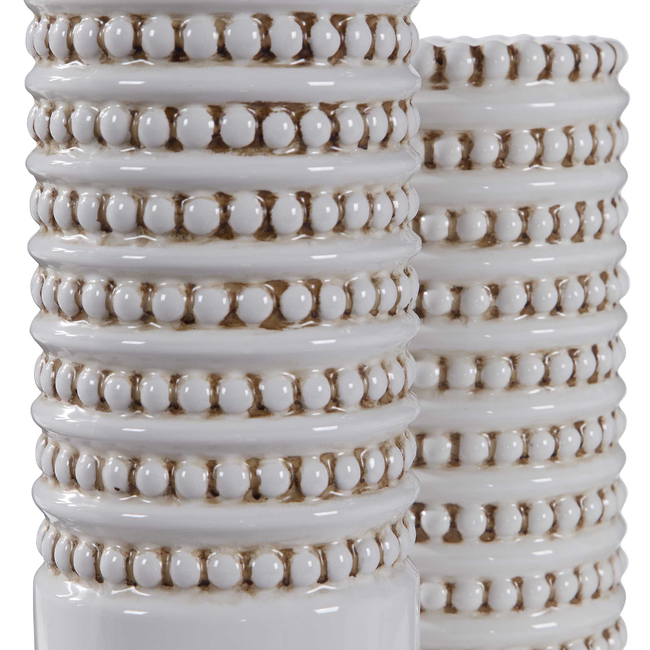 Angelou White Vases Set/2