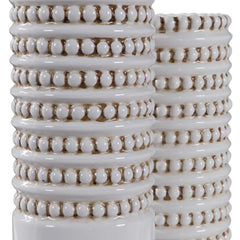 Angelou White Vases Set/2