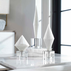 Alize White Stone Sculptures Set/3