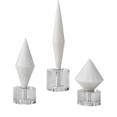 Alize White Stone Sculptures Set/3