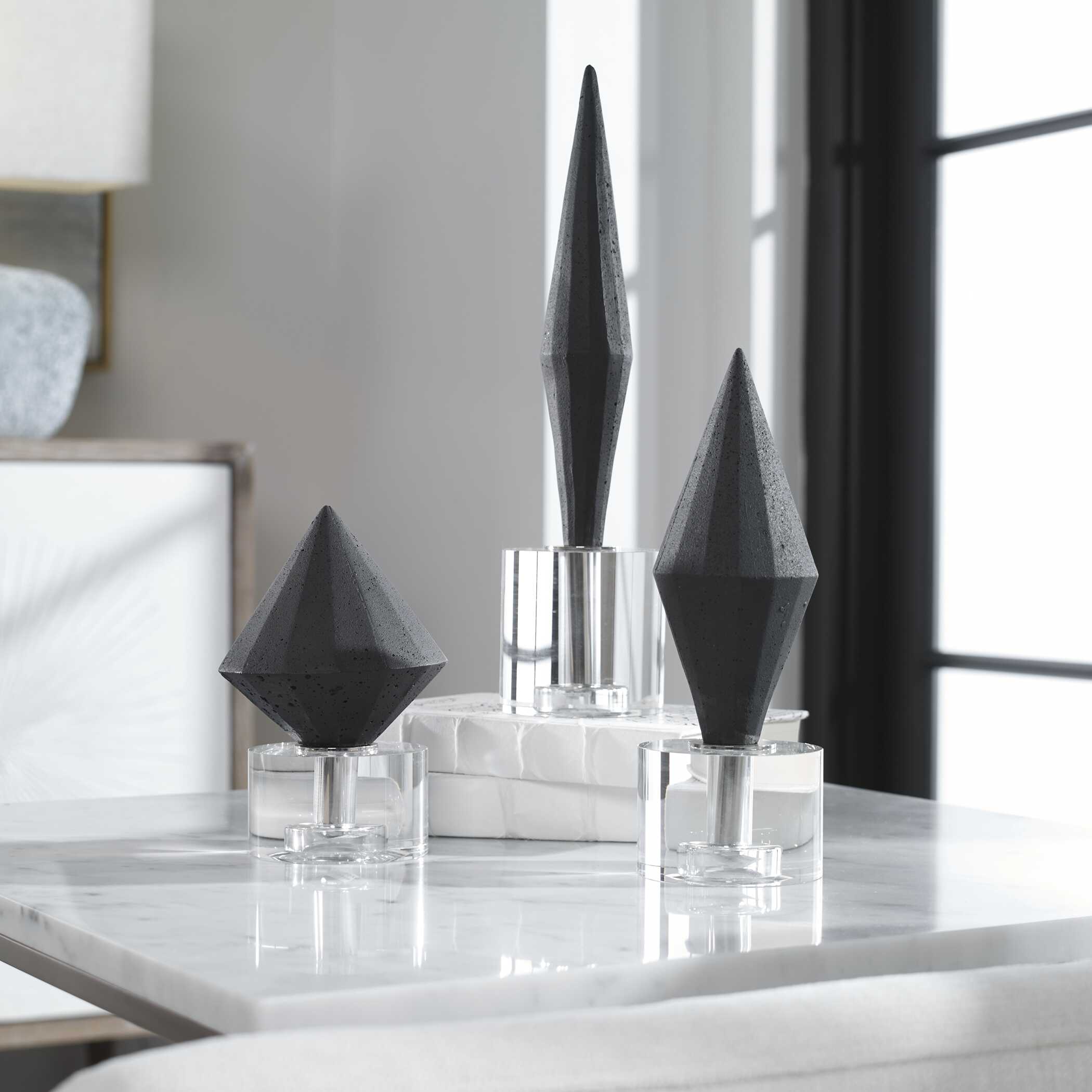 Alize Black Sculptures Set/3