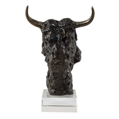 Bison Bust Bronze Sculpture