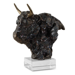Bison Bust Bronze Sculpture