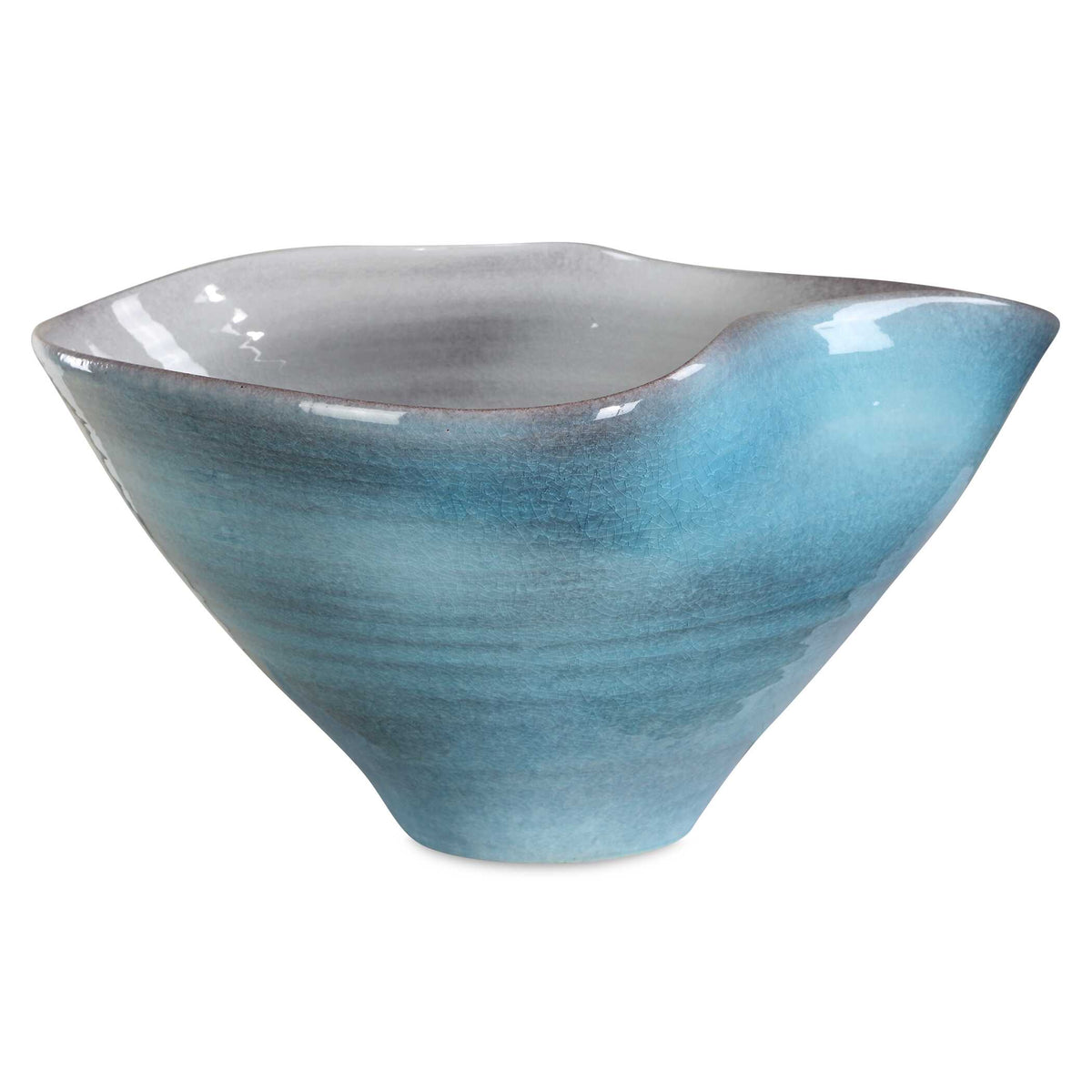 Blue Crest Ceramic Bowl