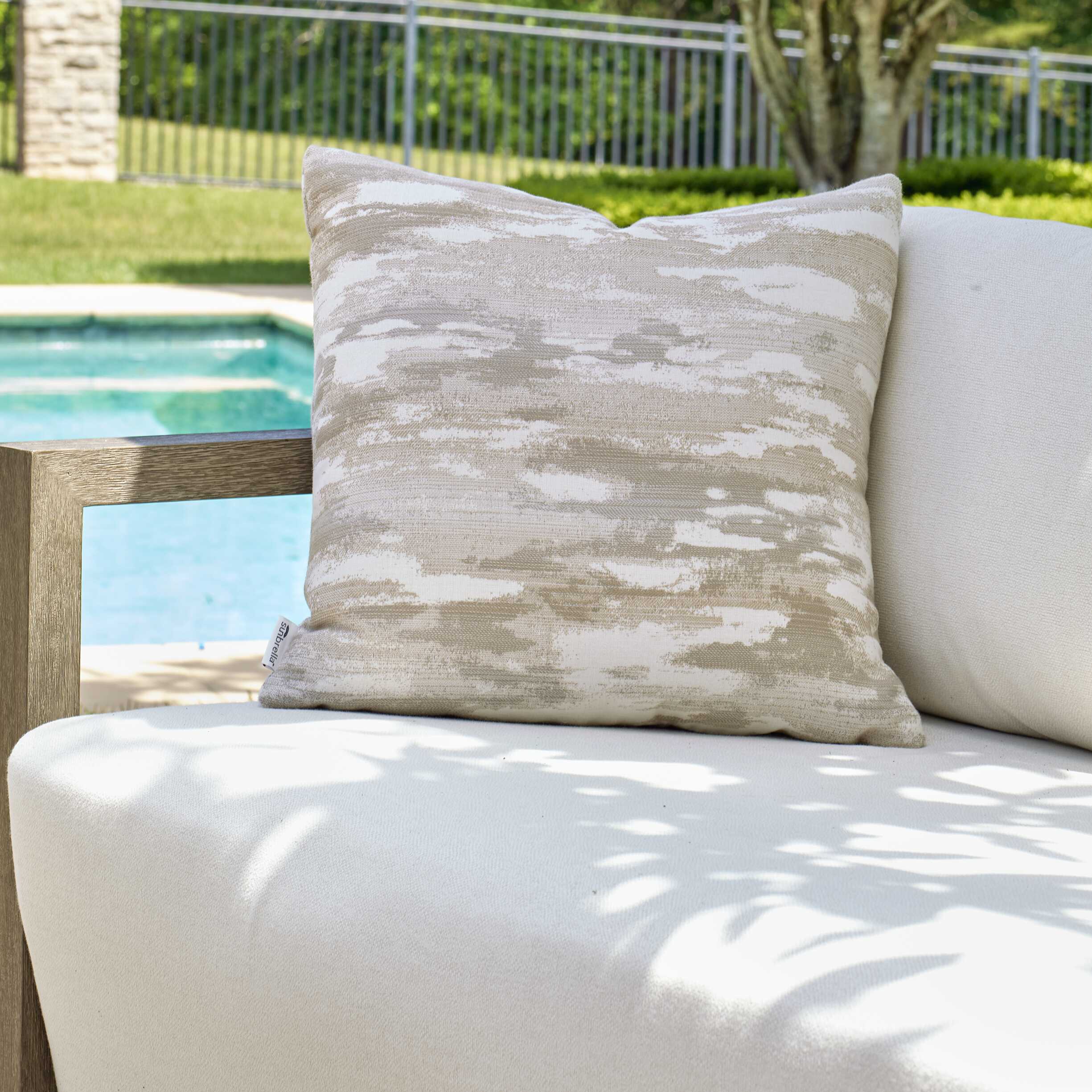 Abstract Waves Outdoor Pillow