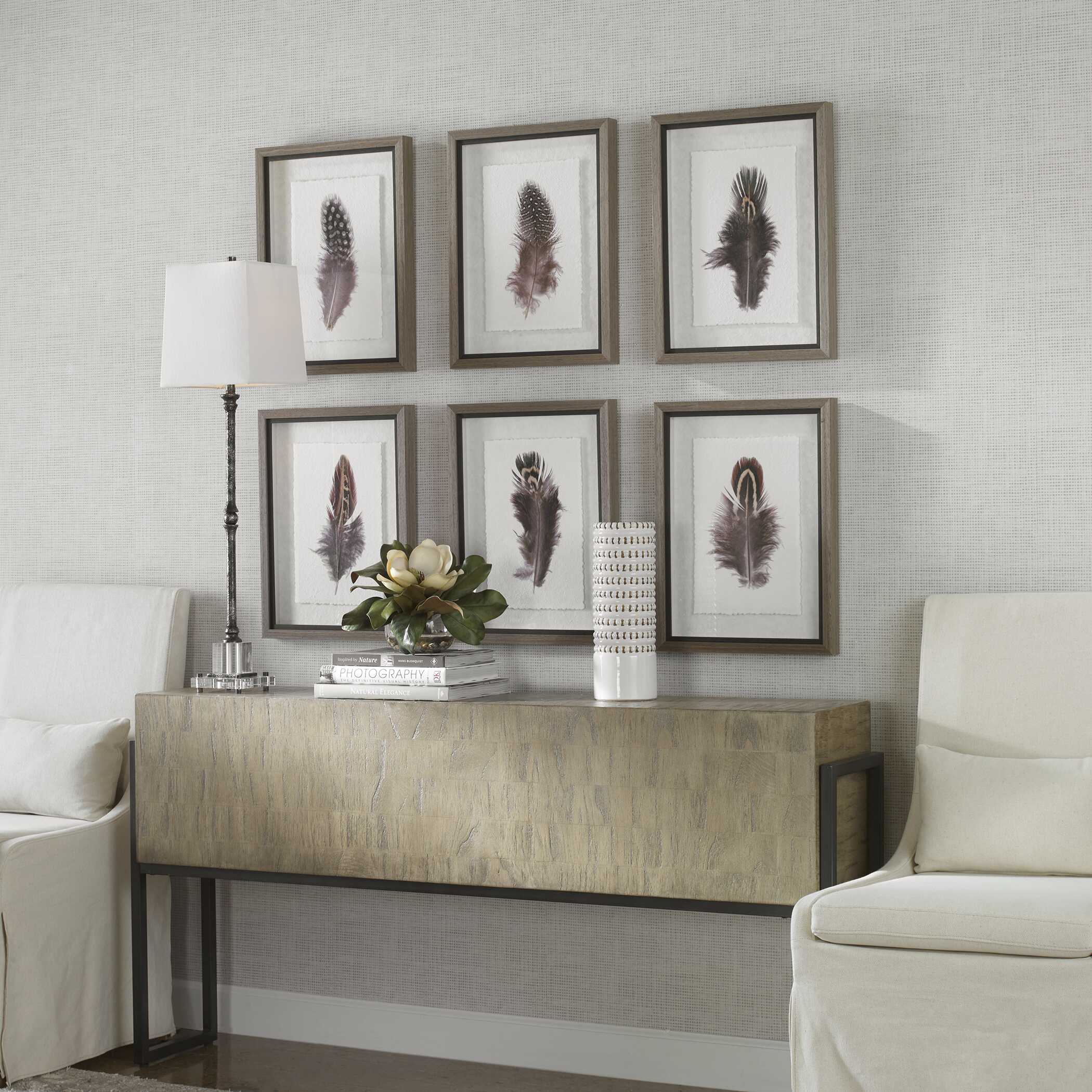 Birds Of A Feather Framed Prints Set/6