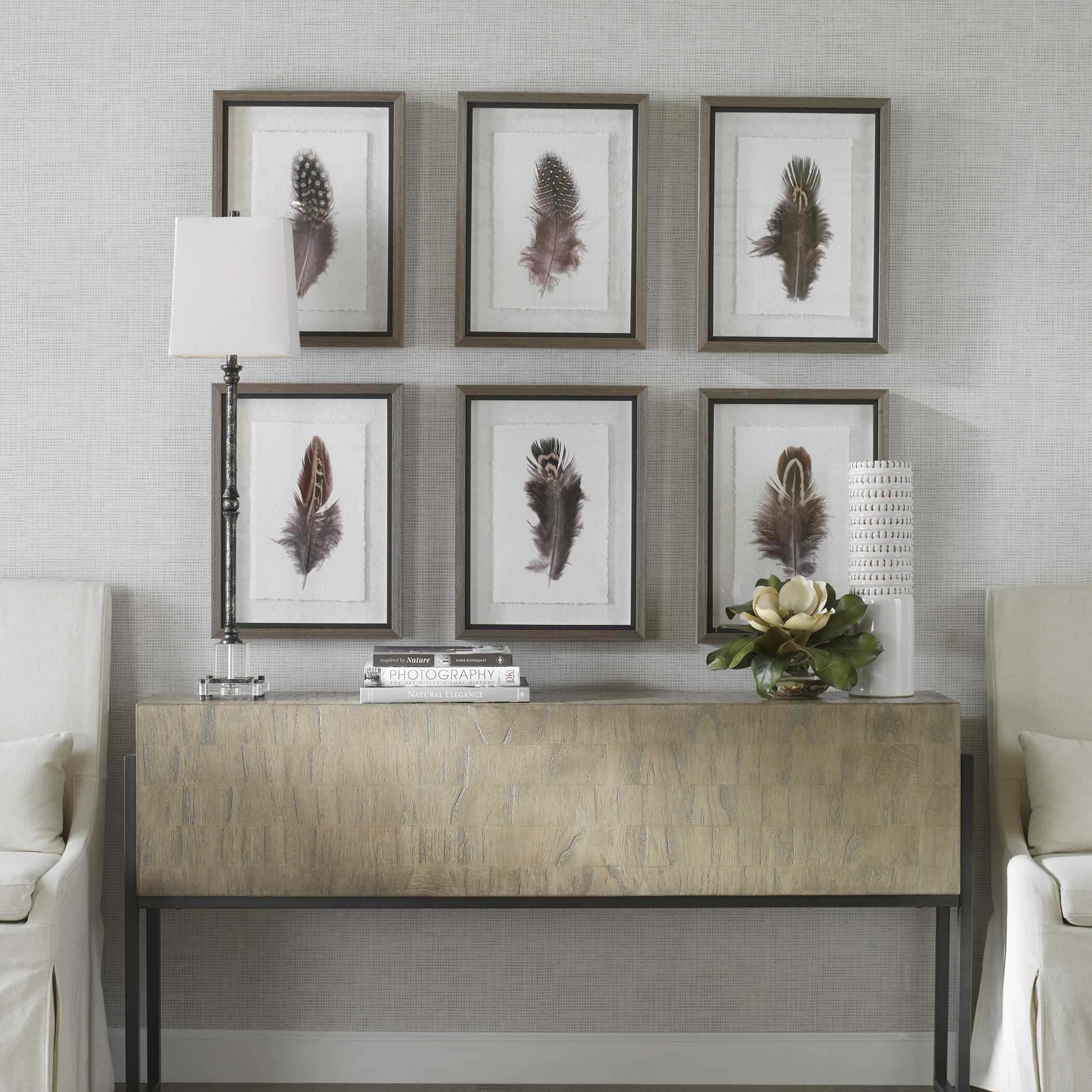 Birds Of A Feather Framed Prints Set/6