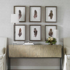 Birds Of A Feather Framed Prints Set/6