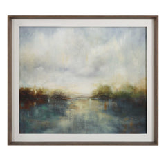 Blue Reverie Framed Abstract Lake Print